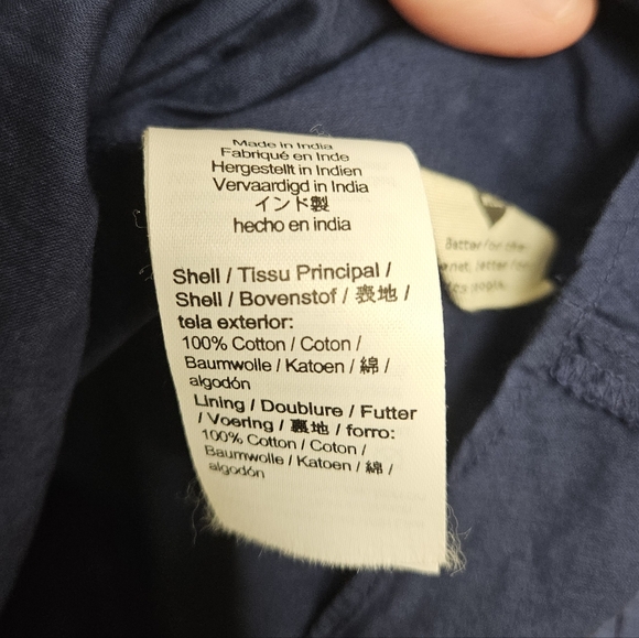 Madewell Pull-On Midi Skirt in Shibori Indigo Plaid Size M Cotton - Picture 9 of 12